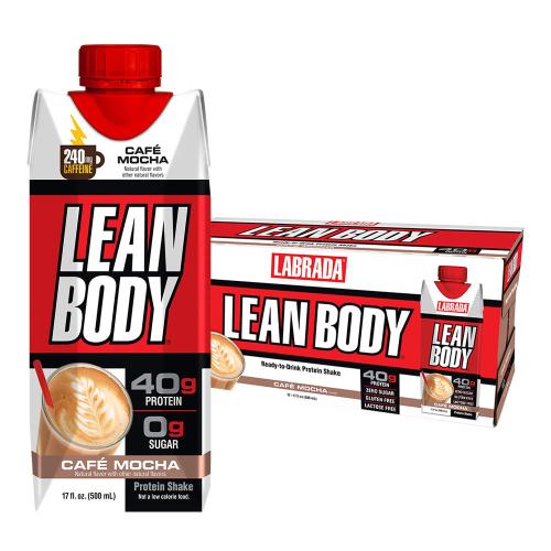 Labrada Lean Body Ready-to-Drink Protein Shake (12 x 500 ml, Mocaccino)