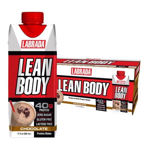 Labrada Lean Body Ready-to-Drink Protein Shake (12 x 500 ml, Cioccolato)