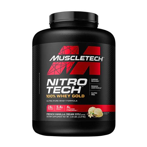 MuscleTech Nitro-Tech 100% Whey Gold (2,27 kg, Crema alla Vaniglia Francese)