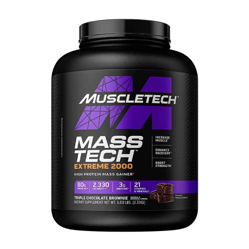 MuscleTech Mass-Tech Extreme 2000 (2.72 kg, Brownie al Triplo Cioccolato)