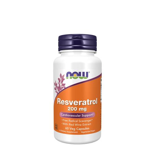 Now Foods Natural Resveratrol 200 mg (60 Capsule veg)