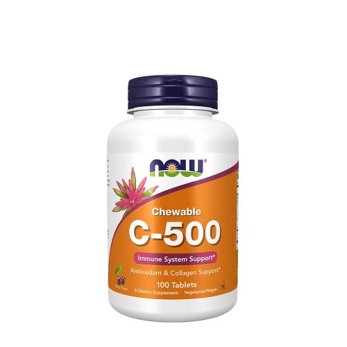 Now Foods Vitamin C-500 Chewable (100 Compressa da succhiare, Ciliegia e Bacca)