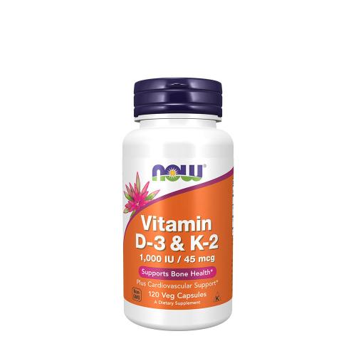 Now Foods Vitamin D-3 & K-2 (120 Capsule veg)