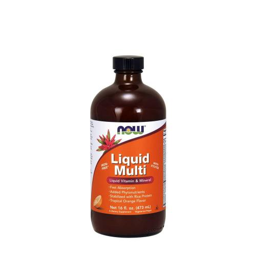 Now Foods Liquid Multi (473 ml, Arancia Tropicale)
