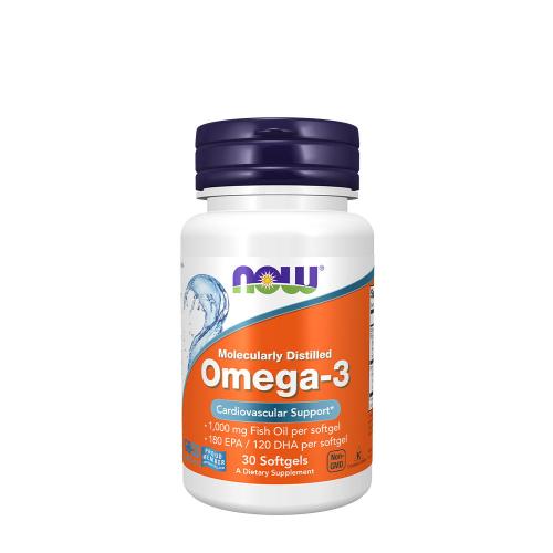 Now Foods Omega-3, Molecularly Distilled Softgels (30 Capsule morbida)