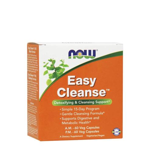 Now Foods Easy Cleanse™ AM PM 120 Veg Capsules (2 Bottles with 60 each) (120 Capsule veg)