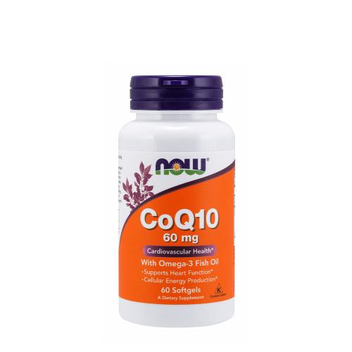 Now Foods CoQ10 60 mg with Omega 3 Fish Oil (60 Capsule morbida)