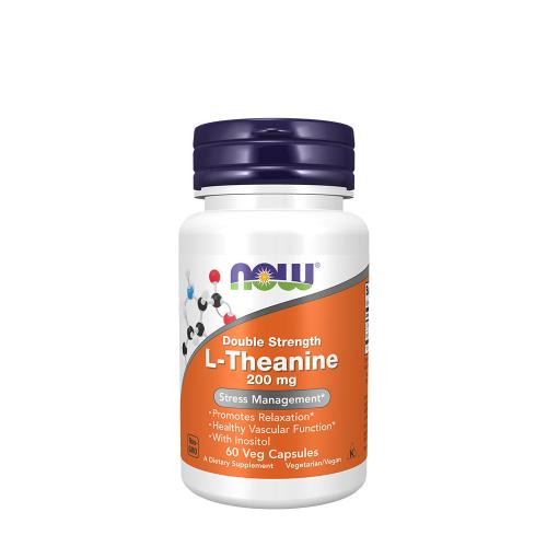Now Foods L-Theanine, Double Strength 200 mg (60 Capsule veg)