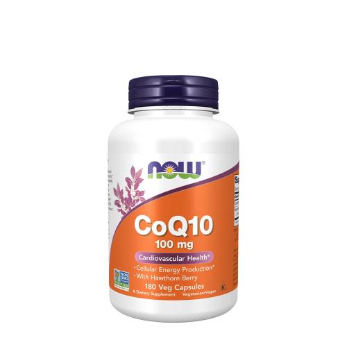 Now Foods CoQ10 100 mg with Hawthorn Berry Veg Capsules (180 Capsule veg)