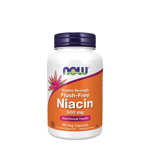 Now Foods Niacin 500 mg, Double Strength Flush-Free Veg Capsules (90 Capsule veg)