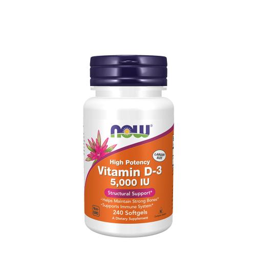 Now Foods Vitamin D-3 5,000 IU (240 Capsule morbida)