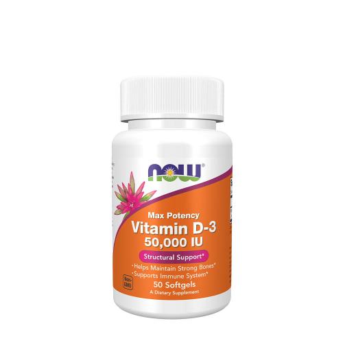Now Foods Vitamin D-3 50,000 IU (50 Capsule morbida)