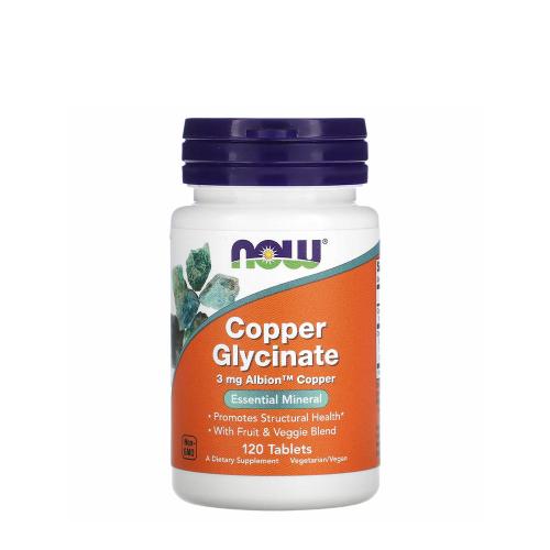 Now Foods Copper Glycinate 3 mg (120 Compressa)