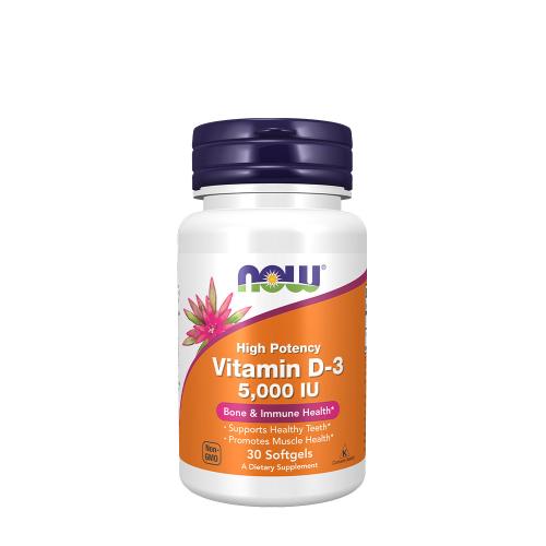 Now Foods Vitamina D-3 5.000 UI - Vitamin D-3 5,000 IU (30 Capsule morbida)
