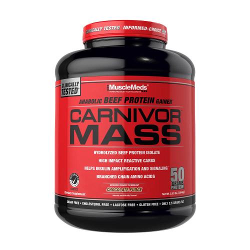 MuscleMeds Carnivor™ Mass 100% Beef Protein Mass Gainer (2646 g, Fudge al Cioccolato)