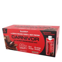   MuscleMeds Carnivor RTD Beef Protein Shake (12 Confezione, Cioccolato)