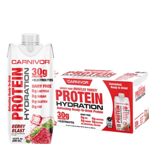 MuscleMeds Carnivor RTD Beef Protein Shake (12 Confezione, Frutti di Bosco Esplosivi)