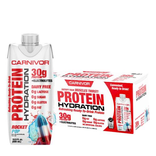 MuscleMeds Carnivor RTD Beef Protein Shake (12 Confezione, Rocket Pop)