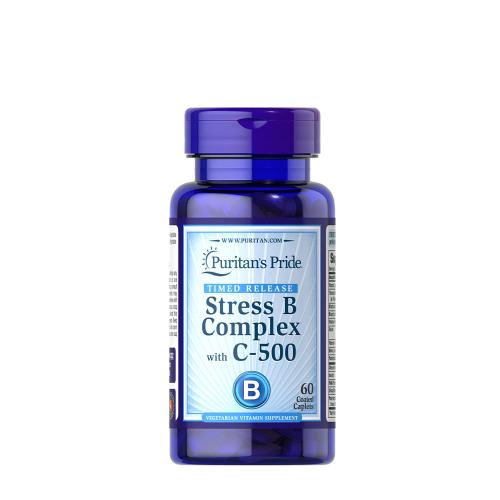 Puritan's Pride Stress Vitamin B-Complex with Vitamin C-500 Timed Release (60 Capsule rivestita)