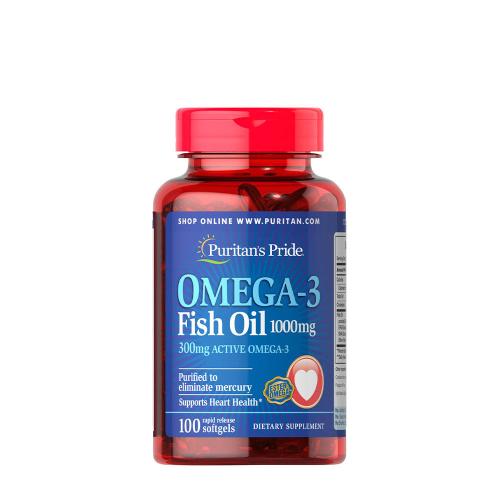 Puritan's Pride Omega-3 Fish Oil 1000 mg (300 mg Active Omega-3) (100 Capsule morbida)