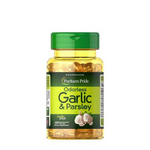 Puritan's Pride Odorless Garlic & Parsley 500 mg / 100 mg (100 Capsule morbida)