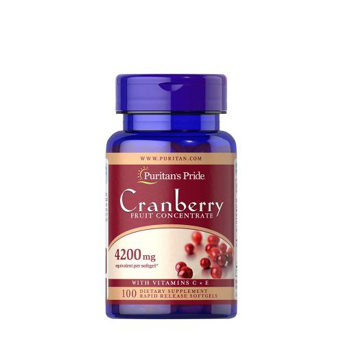 Puritan's Pride Cranberry Fruit Concentrate with C & E 4200 mg (100 Capsule morbida)