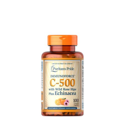 Puritan's Pride Vitamin C-500 with Rose Hips & Echinacea (100 Capsule)