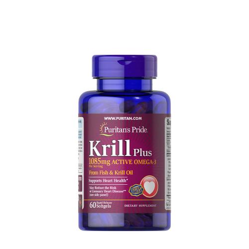 Puritan's Pride Krill Oil Plus High Omega-3 Concentrate 1085 mg (60 Capsule morbida)