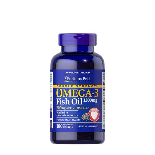 Puritan's Pride Double Strength Omega-3 Fish Oil 1200 mg (180 Capsule morbida)