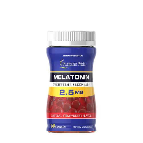 Puritan's Pride Melatonin Gummy 2.5 mg (60 Caramella gommosa, Fragola)