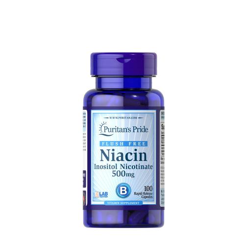 Puritan's Pride Flush Free Niacin 500 mg (100 Capsule)