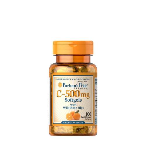 Puritan's Pride Vitamin C-500 mg with Rose Hips  (100 Capsule morbida)