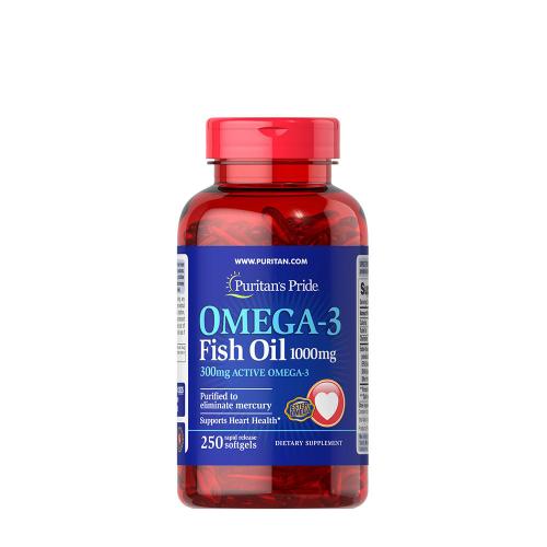 Puritan's Pride Omega-3 Fish Oil 1000 mg (300 mg Active Omega-3) (250 Capsule morbida)