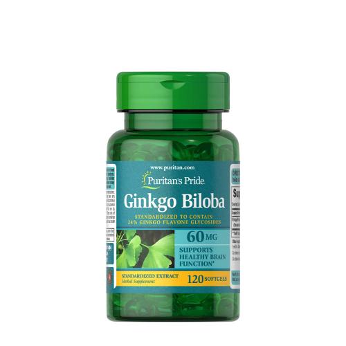 Puritan's Pride Ginkgo Biloba Standardized Extract 60 mg (120 Capsule morbida)
