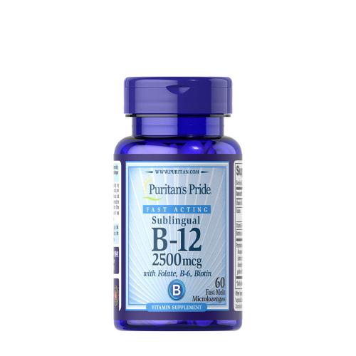 Puritan's Pride Vitamin B-12 2500 With Folic Acid (60 Mini Compressa da succhiare)
