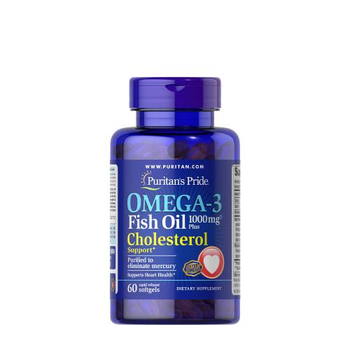 Puritan's Pride Omega-3 Fish Oil Plus Cholesterol Support (60 Capsule morbida)