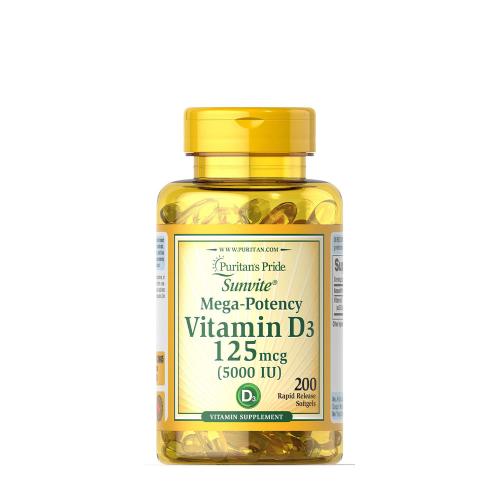 Puritan's Pride Vitamin D3 5000 IU (200 Capsule morbida)