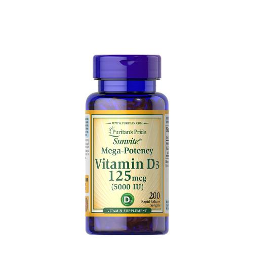 Puritan's Pride Vitamin D3 5000 IU (200 Capsule morbida)