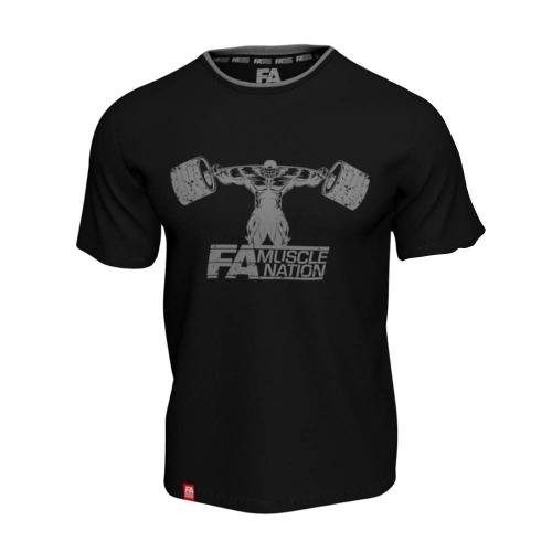 FA - Fitness Authority T-Shirt Double Neck (Size: S) (S, Nero)