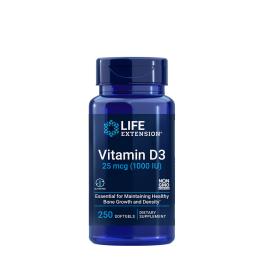   Life Extension Vitamin D3 25 mcg (1000 IU) (250 Capsule morbida)