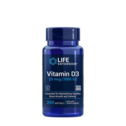 Life Extension Vitamin D3 25 mcg (1000 IU) (250 Capsule morbida)