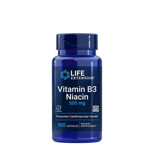 Life Extension Vitamin B3 (Niacin) 500 mg  (100 Capsule veg)