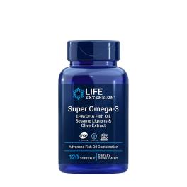   Life Extension Super Omega-3 EPA/DHA Fish Oil, Sesame Lignans, Olive Extract (120 Capsule morbida)
