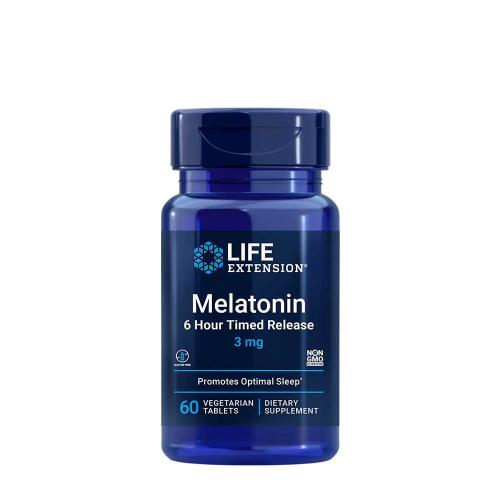 Life Extension Melatonin 6 Hour Timed Release (3 mg) (60 Veg Compressa)