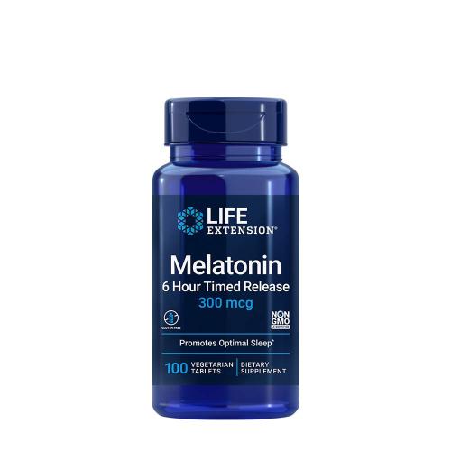 Life Extension Melatonin 6 Hour Timed Release (300 mcg) (100 Veg Compressa)