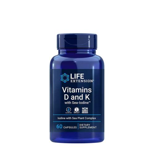 Life Extension Vitamins D and K with Sea-Iodine (60 Capsule)