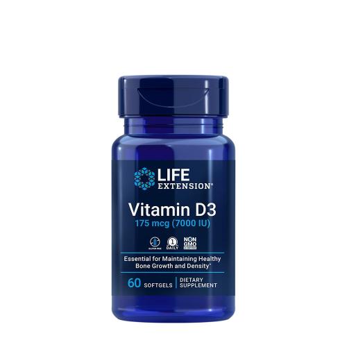 Life Extension Vitamin D3 175 mcg (7000 IU) (60 Capsule morbida)