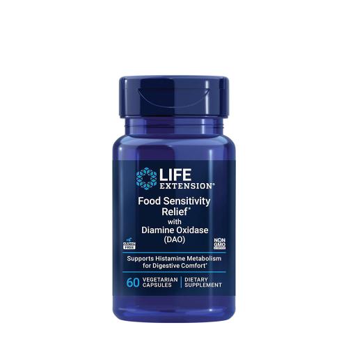 Life Extension Food Sensitivity Relief with Diamine Oxidase (DAO) (60 Capsule)