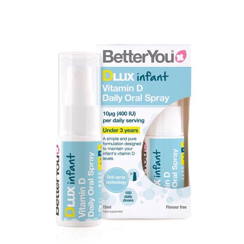 BetterYou Dlux Infant Daily Vitamin D Oral Spray  (15 ml, Non Aromatizzato)