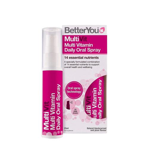 BetterYou Multivitamin Oral Spray (25 ml, Ribes Nero e Prugna Naturale)
